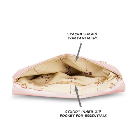 Lavie Women's Chirpy Envelope Clutch | Small | Light Pink