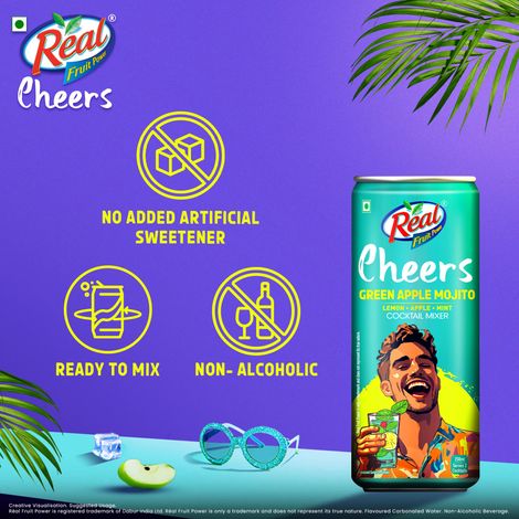 Real Cheers Green Apple Mojito - Cocktail Mixer