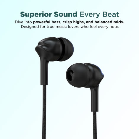 Aroma HF508 - 3.5mm Jack Clear Hi-Fi Sound, Deep Bass Wired Earphone | Black