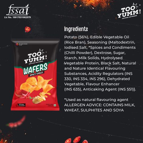 Too Yumm! Spicy Chilli Wafers Tasty & Chilli | Indian Flavours | Healthy Chips And Snacks