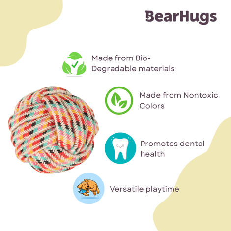 Bearhugs Rope Ball Dog Toy