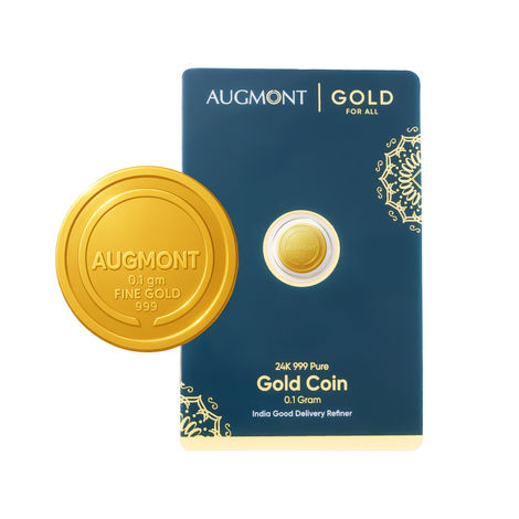 24 Karat 999 Pure Gold Coin | 0.1 g | Augmont