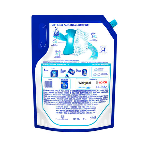 Surf Excel Matic Top Load Detergent Liquid | Pouch