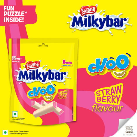 Nestle Milkybar Choo Strawberry Flavour Sharebag Combo 