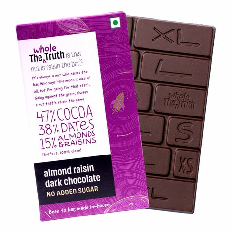 The Whole Truth Almond Raisin Dark Chocolate