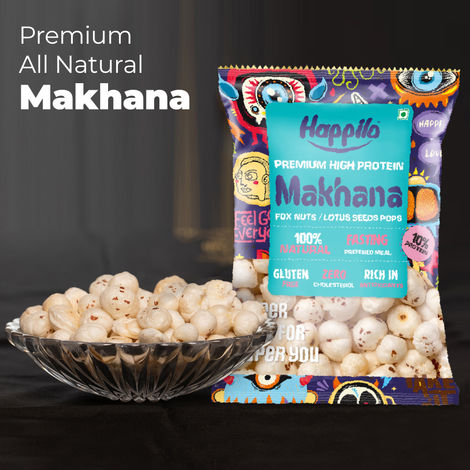 Happilo Premium Natural Makhana(Foxnut)|Ideal for Fasting|Healthy Snacks| Vrat