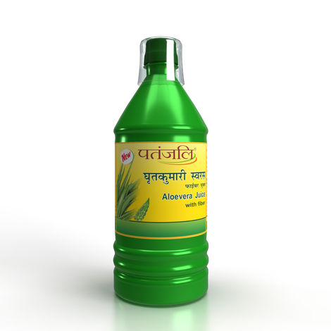 Patanjali Aloevera Juice with Fibre Healthy Aloe Vera Drink Ghrita Kumari Juice