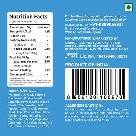 Farmley Minty Pudina Makhana Roasted In Olive Oil