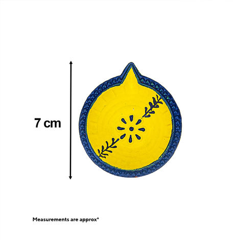 Allure Decorative Diya | Multicolour | Traditional | Clay | Pack Of 6 | Tota