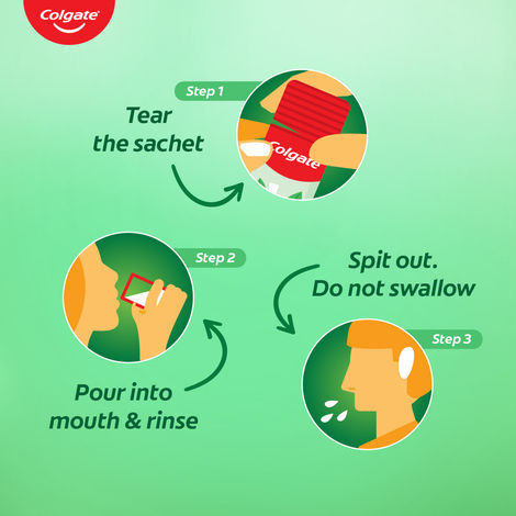 Colgate MaxFresh Mouthwash Sachet Stick, Antibacterial, 0% Alcohol, Travel/Daily Freshness