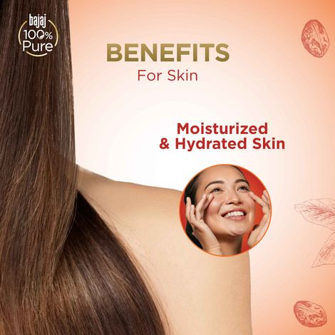 Bajaj 100% Pure Castor Oil - Virgin & Cold Pressed Oil For Lustrous Shiny Hair & Moisturized Skin Hair Oil