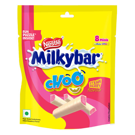 Nestle Milkybar Choo Strawberry Flavour Sharebag Combo 