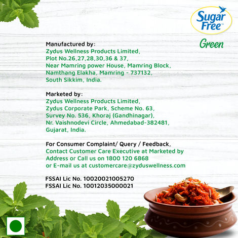 Sugarfree Green 100% Natural Made From Stevia
