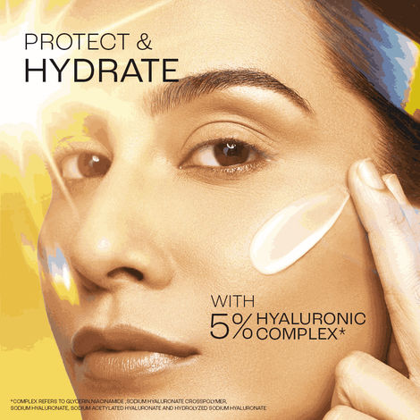 Lakme 5% Hyaluronic water-light Sunscreen Gel SPF 50 PA++++ For Oily Skin, Plump & Hydrated Skin