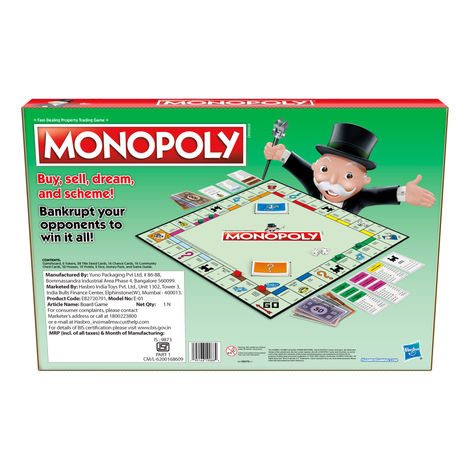 Hasbro Monopoly Board Game For Ages 8 And Up