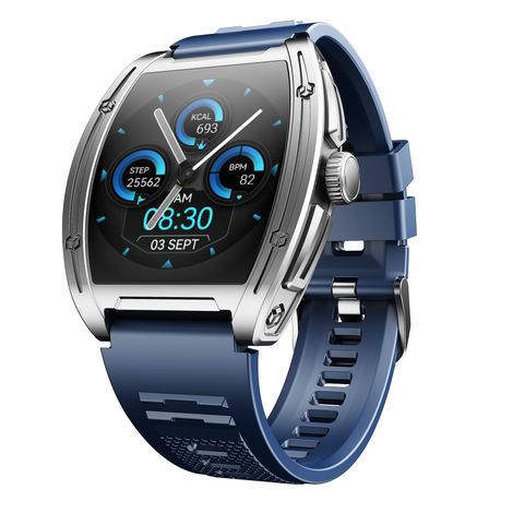boAt Enigma Ascend Smartwatch | 1.76" Display | Functional Crown - Ocean Blue