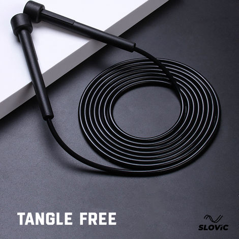 Slovic Adjustable Skipping Rope Tangle Free for Women, Men and Kids - for Gym and Exercise