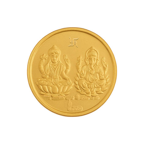 Lakshmi Ganesh Pure Gold Coin | 24 Karat 999 Pure Gold Coin | 1 g | Augmont