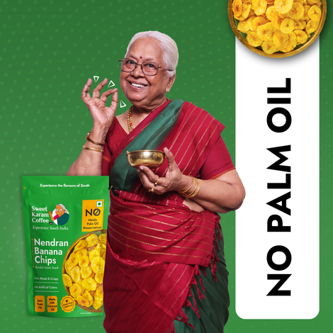 Sweet Karam Coffee Kerala Nendran Banana Chips - Pure Coconut Oil, No Preservatives