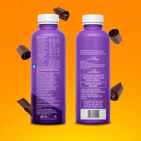 Yoga Bar 26g Protein Milk Shake, with 26g Protein, No Added Sugar