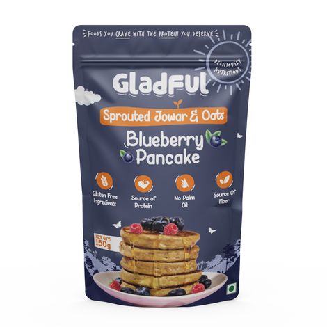 Gladful Blueberry Pancake - Sprouted Jowar And Oats