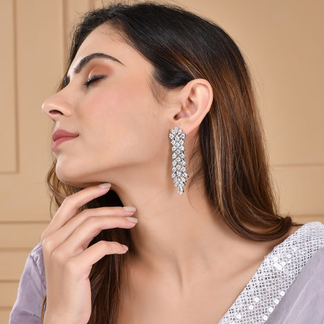Voylla Starlight Stella Long Statement Earrings