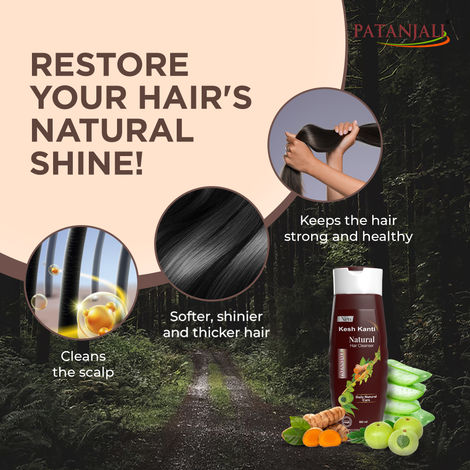 Patanjali Kesh Kanti Natural Hair Cleanser Shampoo Scalp Cleansers for Soft and Thick Hair