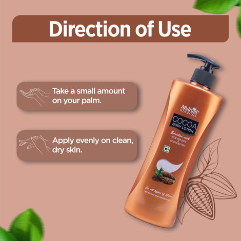 Multani Naturals Cocoa Body Lotion | Non Sticky Lightweight Formula | Moisture & Protect