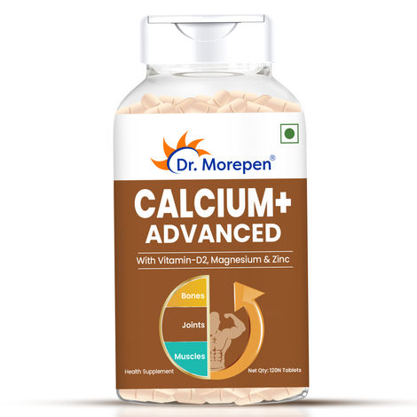 Dr. Morepen Calcium+ Advanced with Vitamin D2 Supports Muscle Function & Bone Health