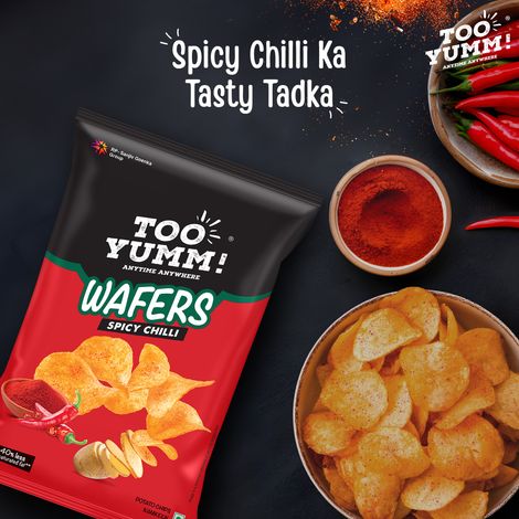 Too Yumm! Spicy Chilli Wafers Tasty & Chilli | Indian Flavours | Healthy Chips And Snacks