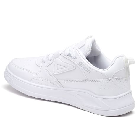 Asian Men s Moscow-01 Full White Sneakers | UK-7