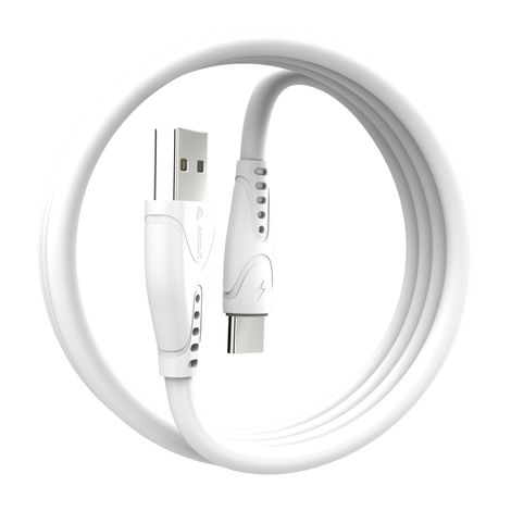 Aroma Electronic UC11 - 2.4 Amp USB-A to Type-C | 1 m Fast Charging Sync & Charge Data Cable |White