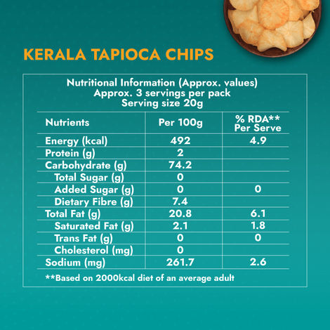 Sweet Karam Coffee Classic Tapioca Chips - No Palm Oil
