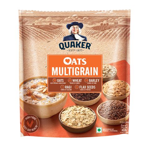 Quaker Oats Multigrain 600G Rolled Oats Wholegrain High Protein & Fibre Dalia Porridge