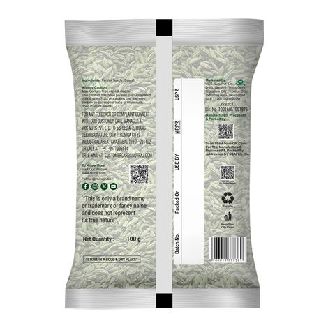 Nutraj Classic Badi Saunf (Fennel Seeds) - Pouch
