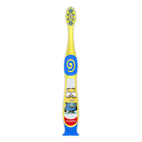 Colgate Kids (6+ years) Minion Toothbrush, Extra Soft with Tongue Cleaner - 1 Pc & Toothpaste