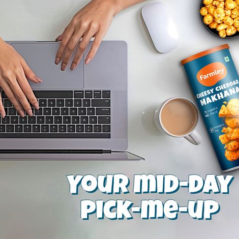 Farmley Cheesy Cheddar Makhana Roasted In Olive Oil