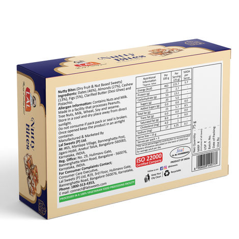 Lal Sweets Lal Nutty Bites