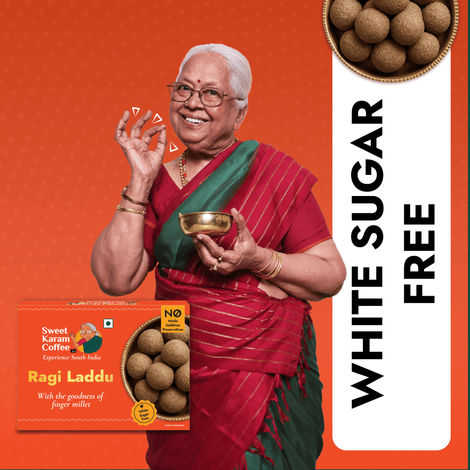 Sweet Karam Coffee White Sugar Free Ragi Laddu - No Preservatives