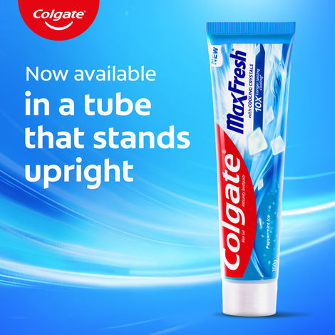 Colgate MaxFresh Toothpaste, Blue Gel Paste with Menthol for Super Fresh Breath (Peppermint Ice, Saver Pack)