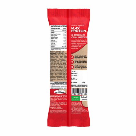 Rite Bite Berry Delite Fruitfill Fiber Energy Bar