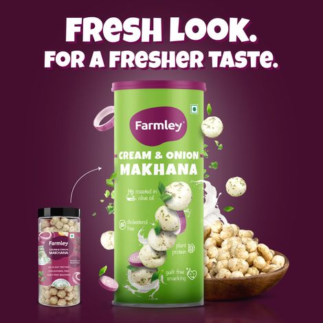 Farmley Cream And Onion Makhana Roasted In Olive Oil