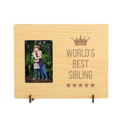 Quace World's Best Sibling Photo Frame