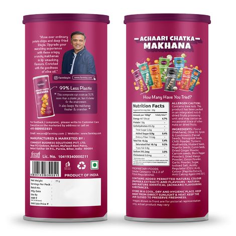 Farmley Achaari Makhana Roasted In Olive Oil