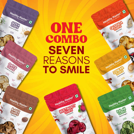 Healthy Master Baked Chips Combo 210G (30G Each), (Pack Of 7)