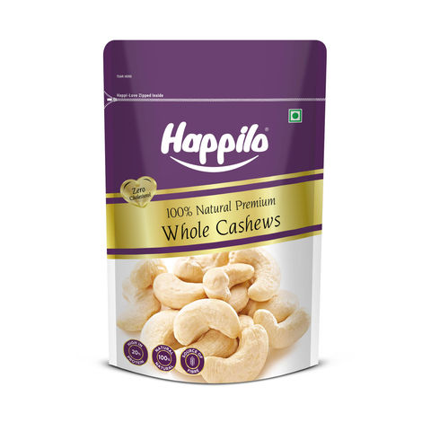Happilo Premium Whole Cashew Nuts|Whole Kaju|Dry Fruits