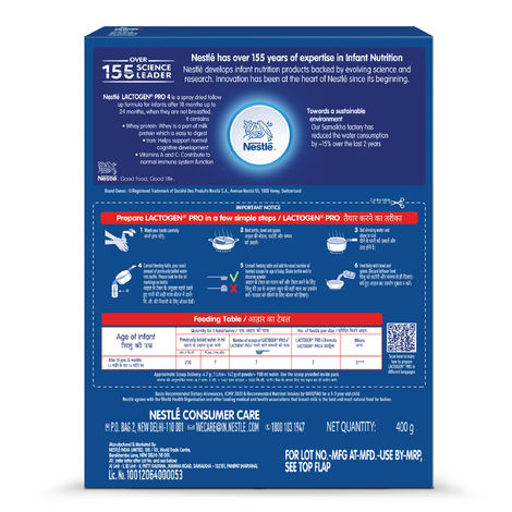 Nestle Lactogen Pro 4 Powder | Follow-Up Formula With Iron  After 18 Months Up To 24 Months