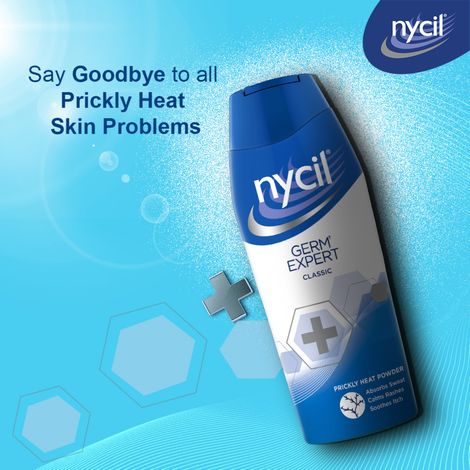 Nycil Germ Expert Prickly Heat Powder - Classic, (Get 60g Free)