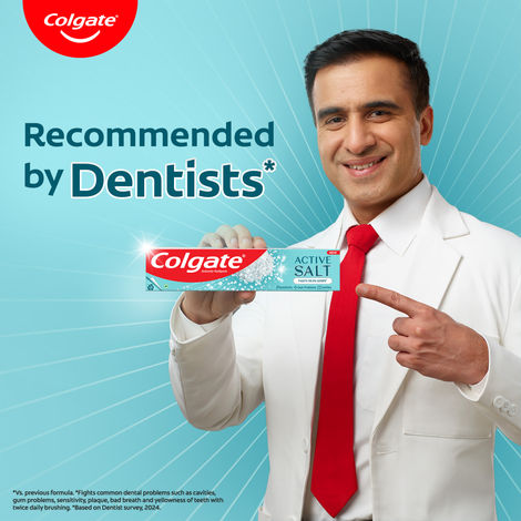 Colgate Active Salt Toothpaste, Germ Fighting Toothpaste for Healthy Gums and Teeth (Saver Pack)