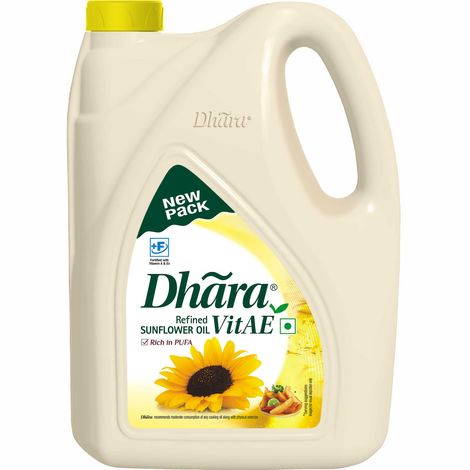 Dhara Health Refined Sun Flower Oil | Jar